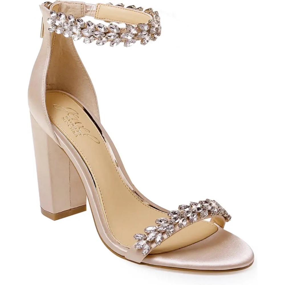 Badgley Mischka Jewel Mayra Embellished Ankle Strap Sandal